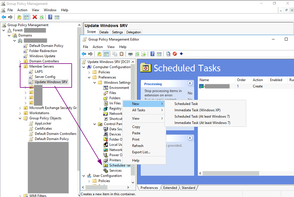 Create scheduled task